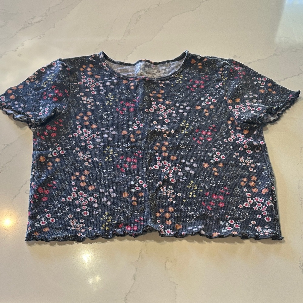 Floral Cropped T-Shirt